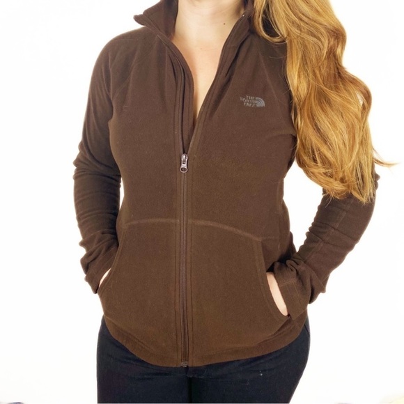 The North Face Jackets & Blazers - THE NORTH FACE Brown Lightweight Fleece Full Zip Jacket Size Medium COZY warm